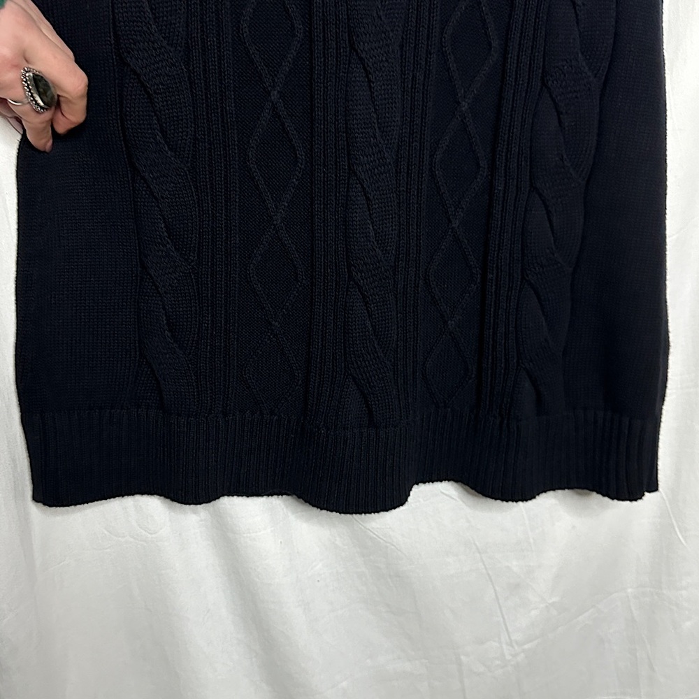 ASOS Monki Robin cotton knitted v neck sleeveless black mini dress - Picture 11 of 17